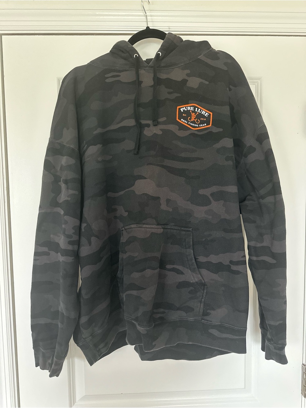 Men's Black Camo Pullover Hoodie